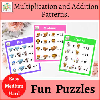 Preview of Maths Logic Puzzles using Multiplication and Addition