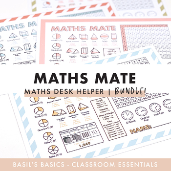 Preview of Maths Mate BUNDLE! | Maths Desk Helper | Kindy - Year 6