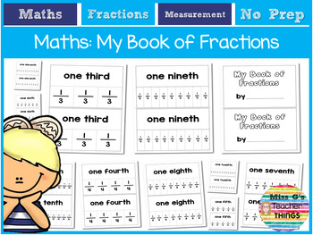 Preview of Maths: My Book of Fractions - Flip Book