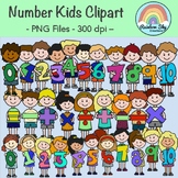 Maths Number Kids Clipart - Set for Teachers