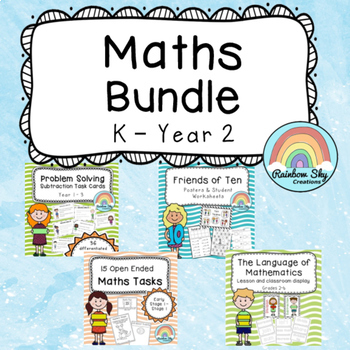 Preview of Maths Pack Bundle { No PREP } K - Year 2