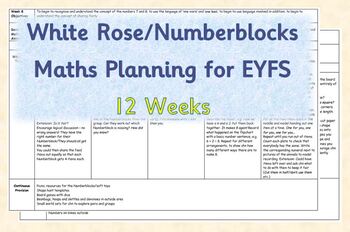 Preview of Maths Planning Reception - White Rose inspired - Autumn Term