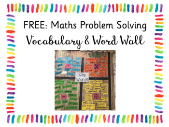 Preview of Maths Problem Solving Vocabulary Posters