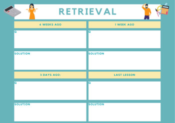Preview of Maths Retrieval Opener Template