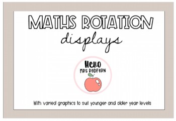 Preview of Maths Rotation Displays