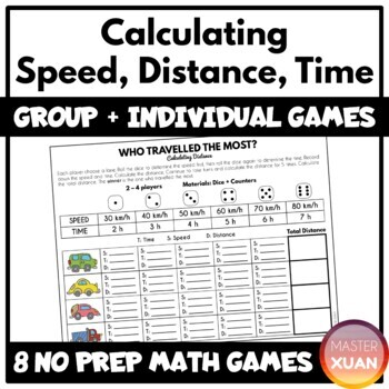 Preview of Maths Speed Distance Time Games