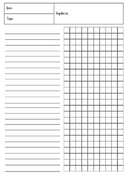 Preview of Maths Study Paper with lines and squares.