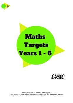 Preview of Maths Targets - support your child at home and school