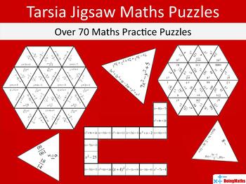Preview of Maths Tarsia Jigsaw Puzzles Mega Bundle - Lesson Starter Activities