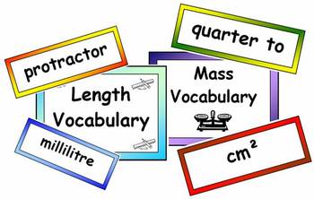 Preview of Maths Vocabulary BUMPER Pack