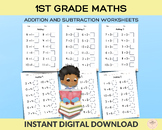 Maths Worksheets, 1st Grade Maths, Addition and Subtractio