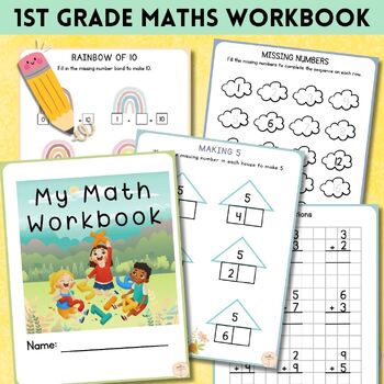 Preview of Maths Worksheets for 1st Grade, Maths Workbook, Addition, Subtraction and more