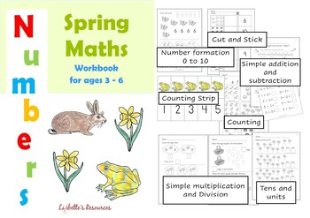 Preview of Maths Y1: Spring Themed Number Worksheets