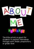About Me - Numeracy