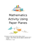 Maths activity using paper planes