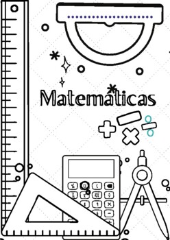Maths front cover (Black and white) / portada matemáticas (blanco y negro)