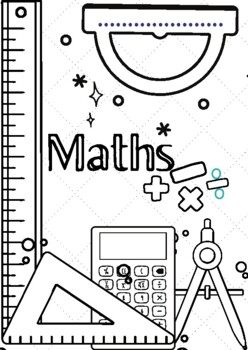 Maths front cover (Black and white) / portada matemáticas (blanco y negro)
