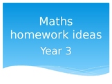 Maths homework ideas