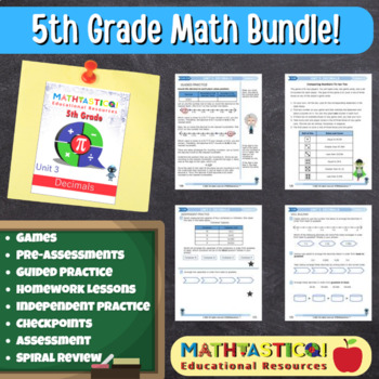 Preview of Mathtastico! 5th Grade Math Bundle Unit 3 Decimals