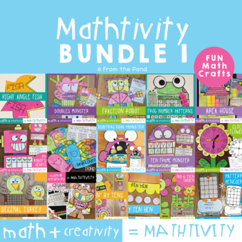 Preview of Mathtivity Bundle 1 - Math Crafts to Combine Math and Creativity