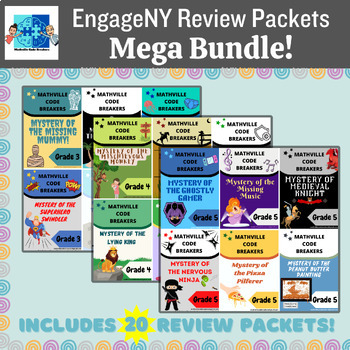 Preview of Engage NY (Eureka) Math Mysteries Mega Bundle: Grades 3, 4, 5 Modules 1-7