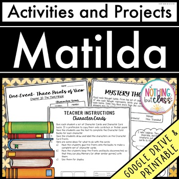 Preview of Matilda | Activities and Projects | Worksheets and Digital