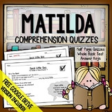Matilda Comprehension Questions (Matilda Novel Study) Mati