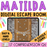 Matilda Digital Escape Room ONLY Comprehension Differentiated