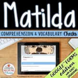 Matilda Novel Study | Google Forms Edition