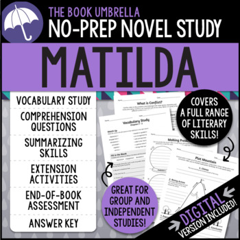 Preview of Matilda Novel Study { Print & Digital }