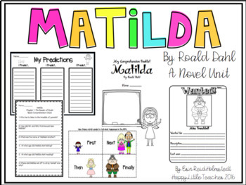 Preview of Matilda Novel Unit