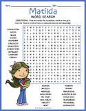 MATILDA Novel Study Word Search Puzzle Worksheet Activity