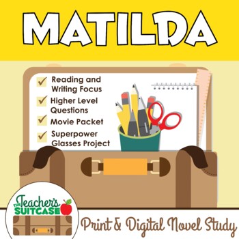 Preview of Matilda by Roald Dahl {Novel Study} PRINT & DIGITAL