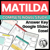 Matilda by Roald Dahl - Printable + Digital Novel Study