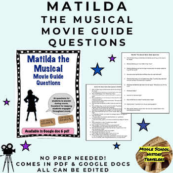 Preview of Matilda the Musical Movie Guide Questions