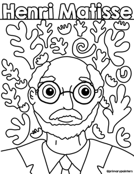 Preview of Matisse Portrait Coloring Page