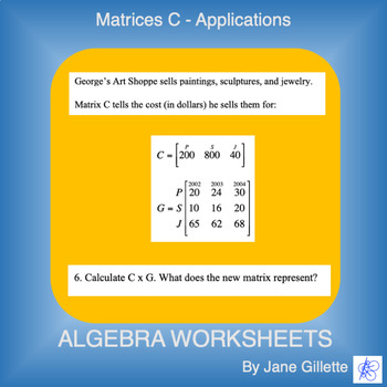 Preview of Matrices C - Applications