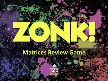 Preview of Matrices Review Game (ZONK!)