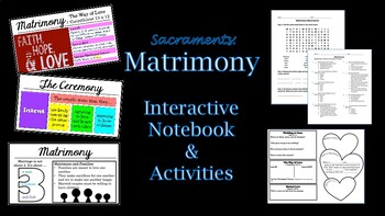 Preview of Matrimony Interactive Notebook and Activities