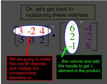 Preview of Matrix Add, Subtract & Multiply 4 Introductions + 5 Assignments for Power Point