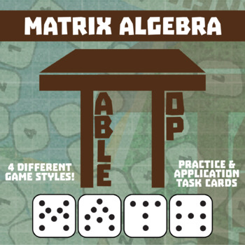 Preview of Matrix Algebra Game - Small Group TableTop Practice Activity