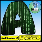 Matrix Code Coding Lettering Set Bulletin Board Display All Letters Numbers Sign