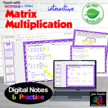 Preview of Matrix Multiplication Digital Activity