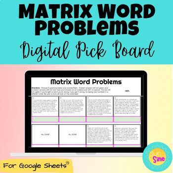 unit 2 assignment matrix word problems