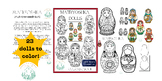 23 Matryoshka Dolls Coloring Book History Companion colore