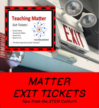 Preview of Matter Exit Tickets