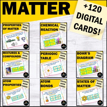 Preview of Matter Atoms and the Periodic Table of Elements Digital Boom Cards Bundle