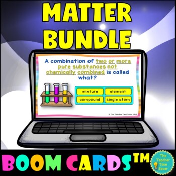 Preview of Matter Unit Boom Cards Bundle | Physical Science