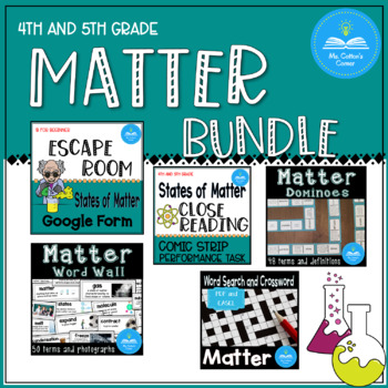 Preview of Matter Bundle - Escape Room, Vocabulary, Close Reading, Science Activities