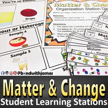 Preview of Matter & Change Student Blended Learning Stations
